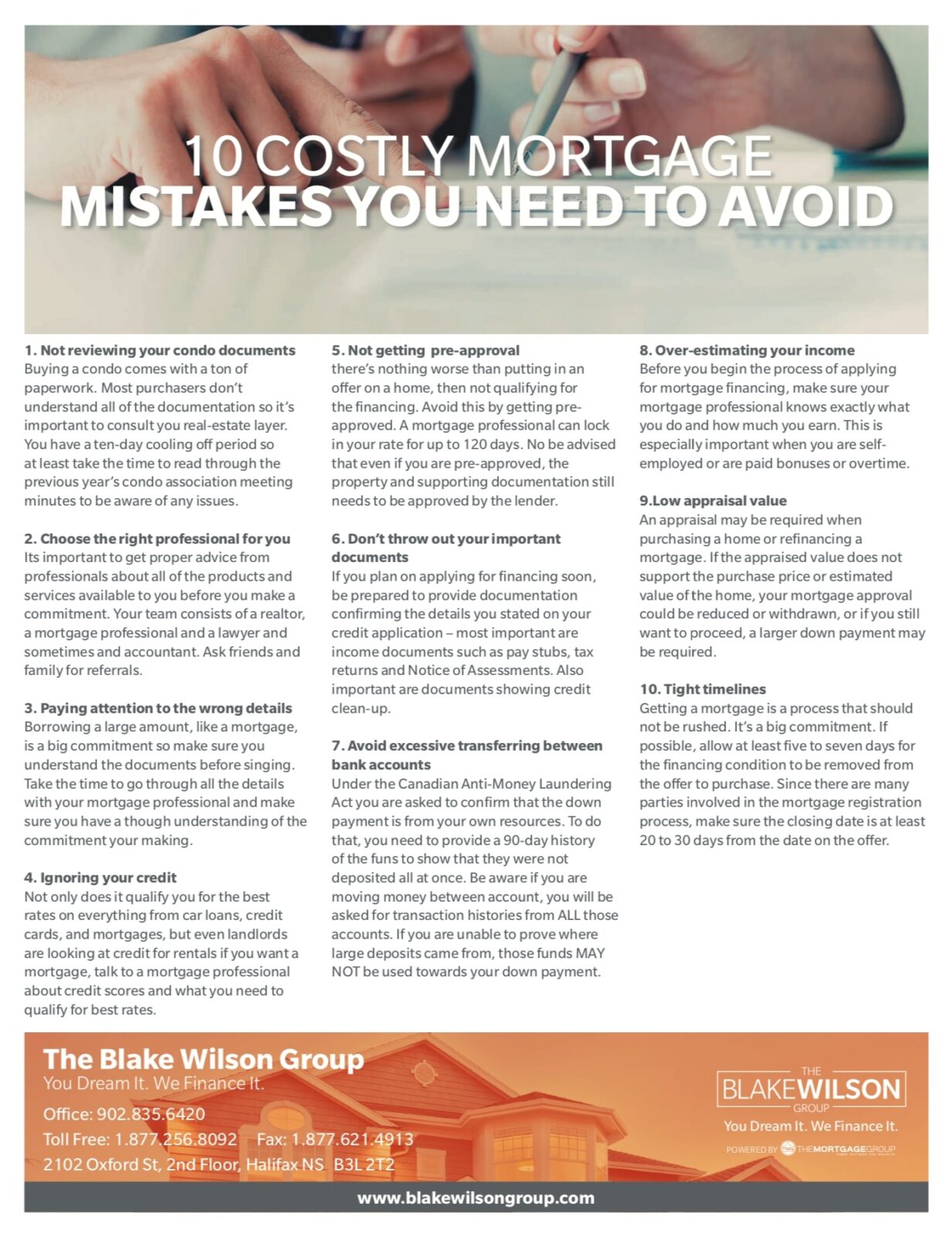 10 Costly Mortgage Mistakes