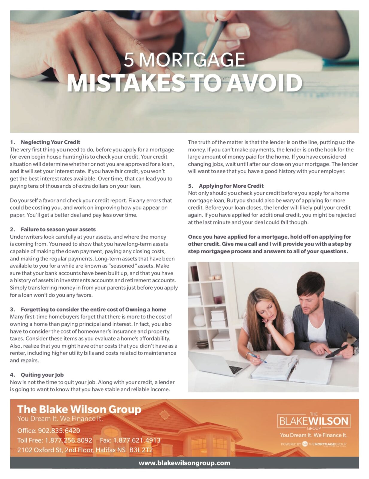 Five Mortgage Mistakes
