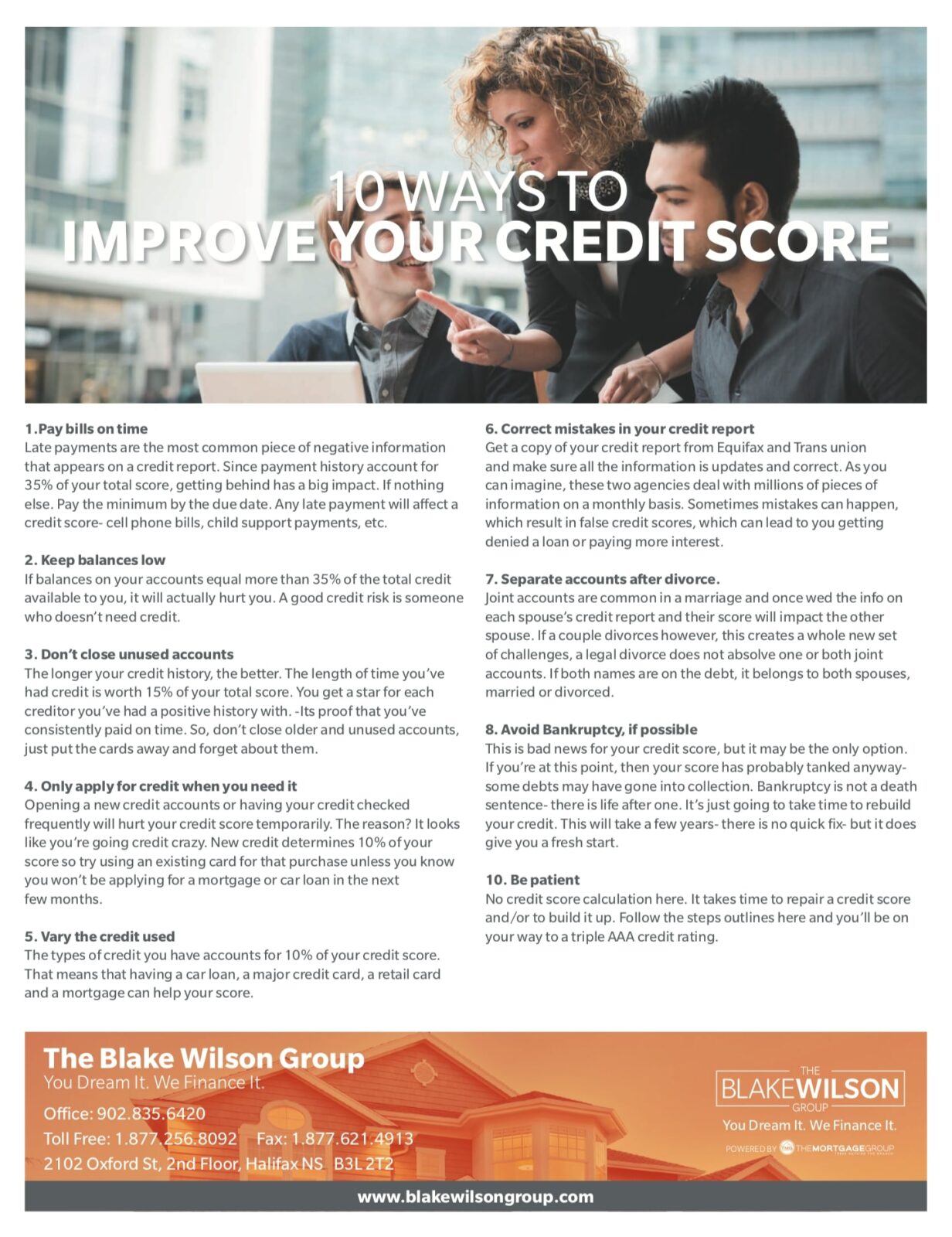 10 Ways To Improve Your Credit Score